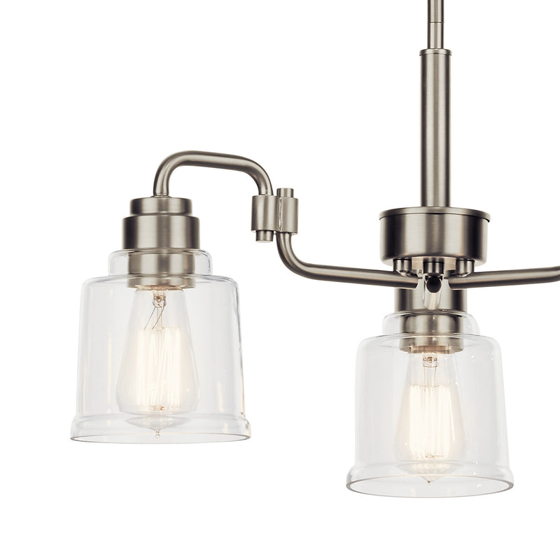 Kichler 52397NI Three Light Chandelier, Nickel Textured