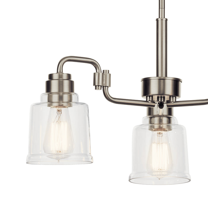 Kichler 52397NI Three Light Chandelier, Nickel Textured