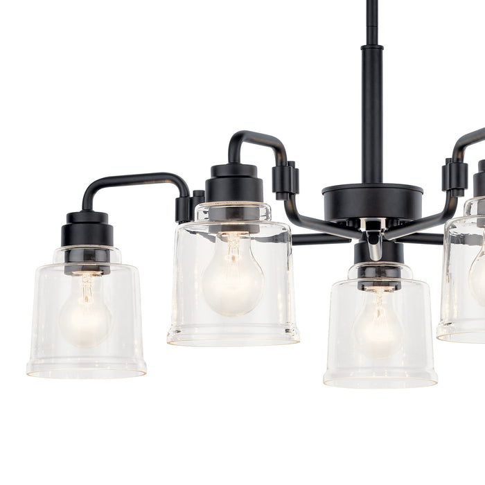 Kichler 52398BK Five Light Chandelier, Black