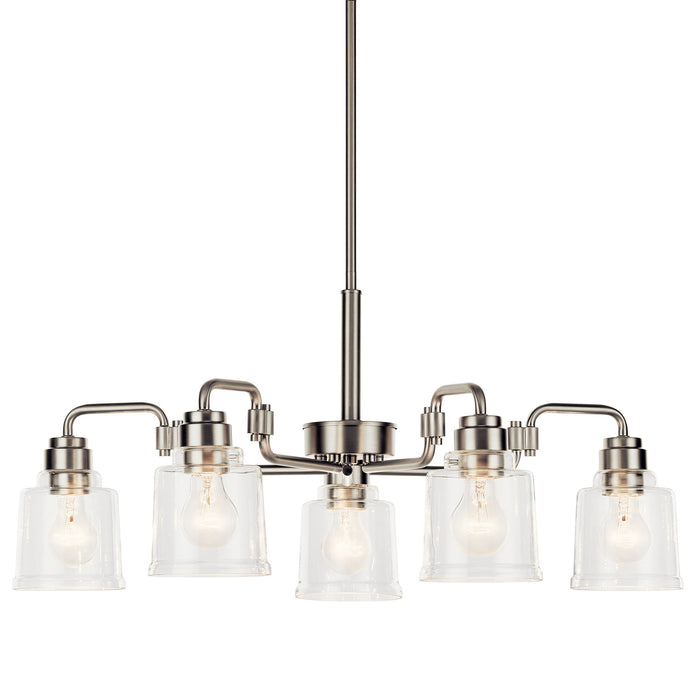 Kichler 52398NI Five Light Chandelier, Nickel Textured