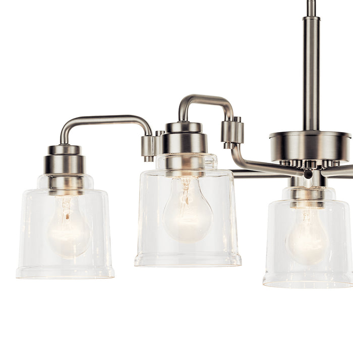 Kichler 52398NI Five Light Chandelier, Nickel Textured