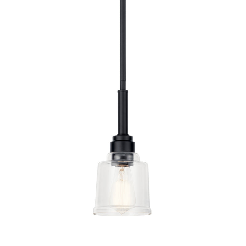 Kichler 52399BK One Light Mini Pendant, Black