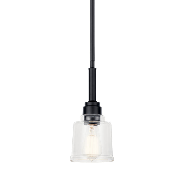 Kichler 52399BK One Light Mini Pendant, Black