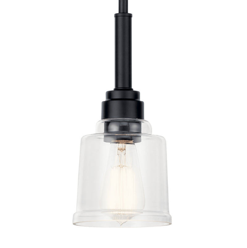Kichler 52399BK One Light Mini Pendant, Black