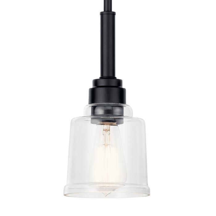 Kichler 52399BK One Light Mini Pendant, Black