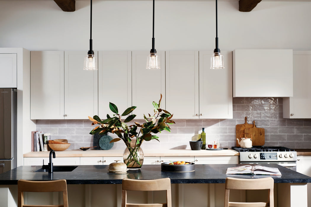 Kichler 52399BK One Light Mini Pendant, Black