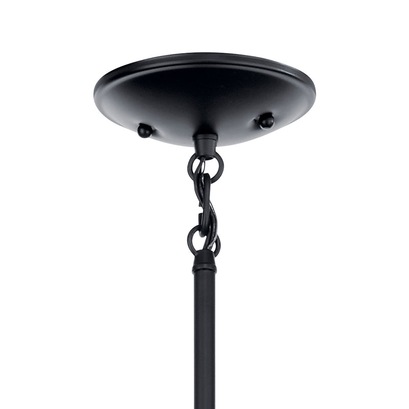 Kichler 43670BK Three Light Mini Chandelier, Black