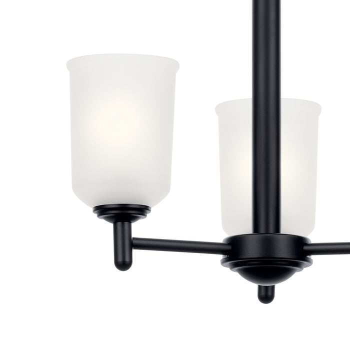 Kichler 43670BK Three Light Mini Chandelier, Black