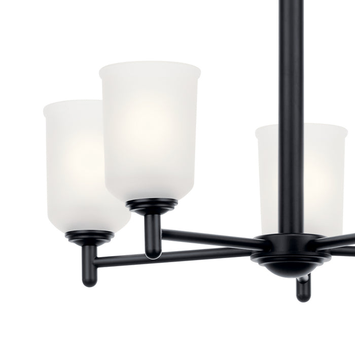 Kichler 43671BK Five Light Chandelier, Black