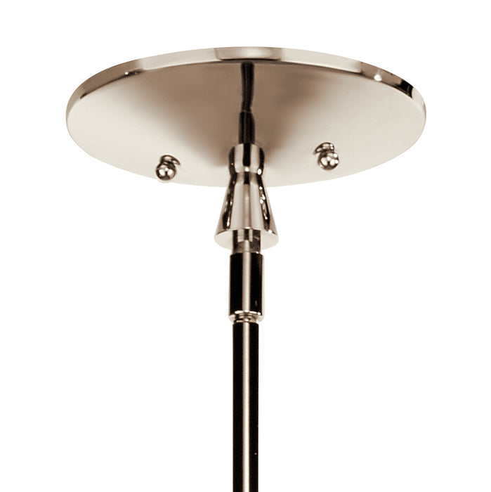 Kichler 52424PN Six Light Chandelier, Nickel Textured