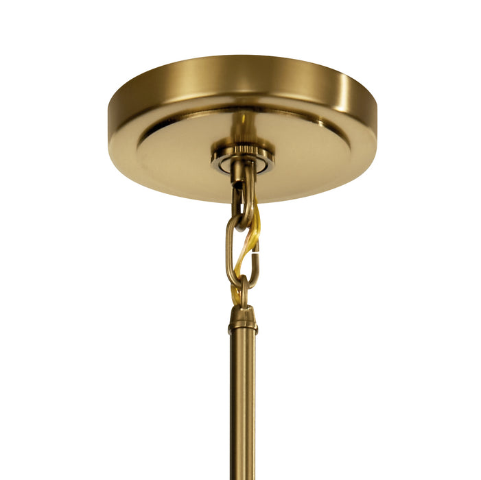 Kichler 52403BNB Five Light Chandelier, Brushed Brass