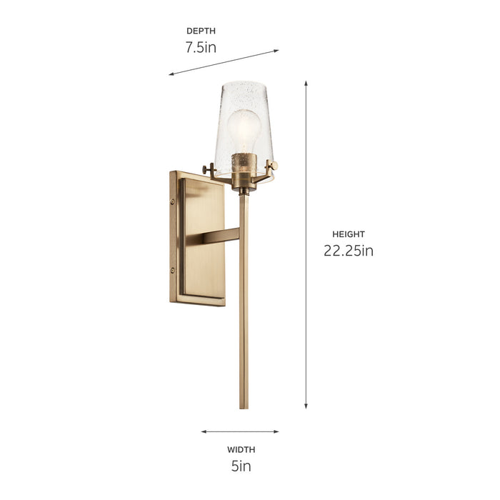 Kichler 45295CPZ One Light Wall Sconce, Champagne Bronze
