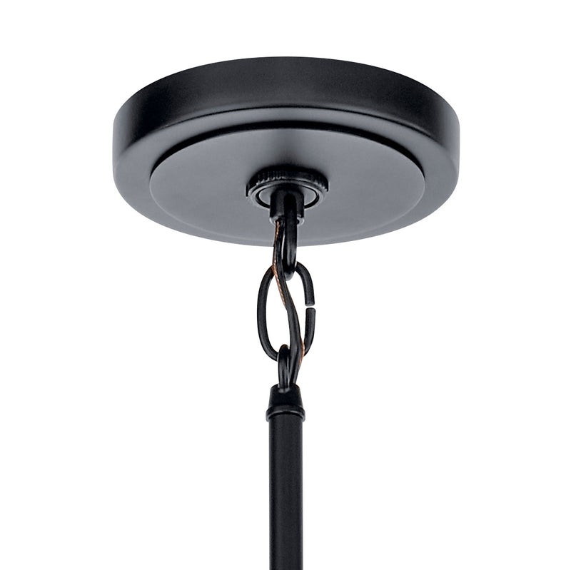 Kichler 52402BK Three Light Chandelier, Black