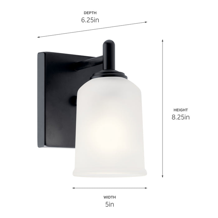 Kichler 45572BK One Light Wall Sconce, Black