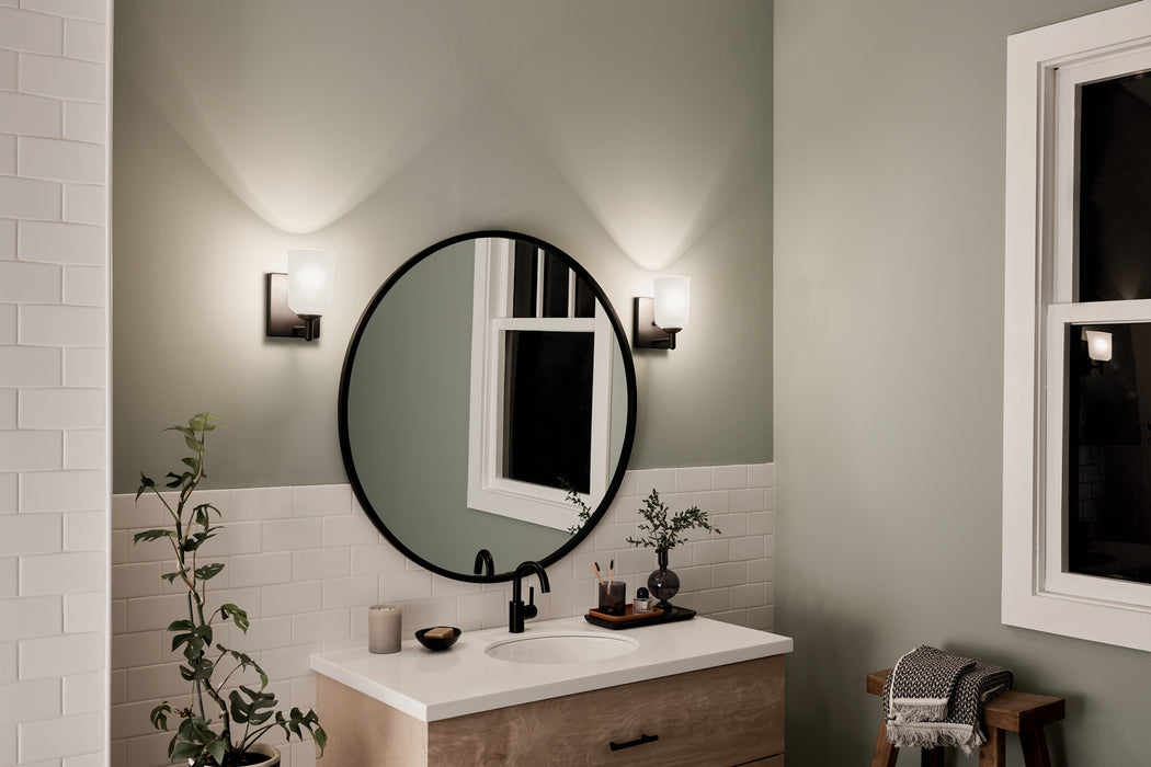 Kichler 45572BK One Light Wall Sconce, Black