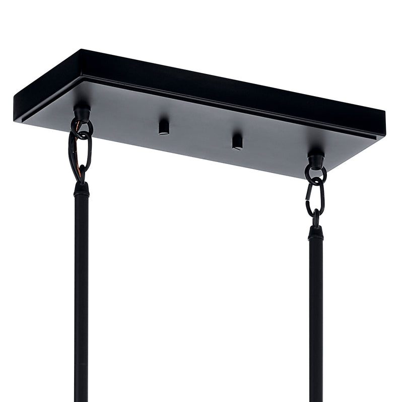 Kichler 52404BK Five Light Linear Chandelier, Black