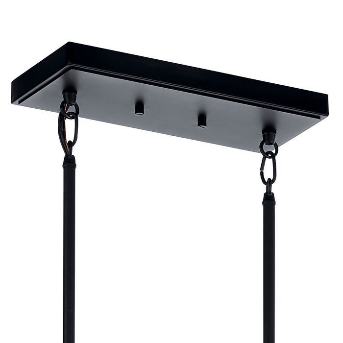 Kichler 52404BK Five Light Linear Chandelier, Black