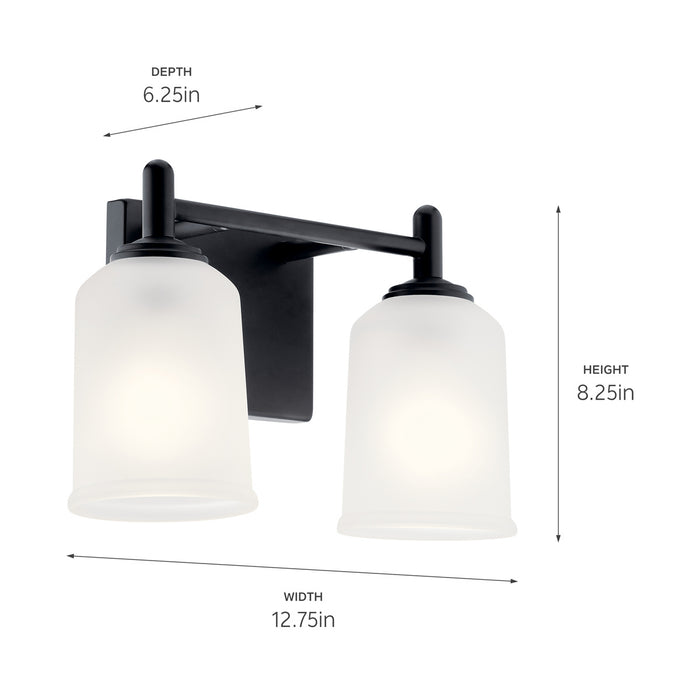 Kichler 45573BK Two Light Bath, Black