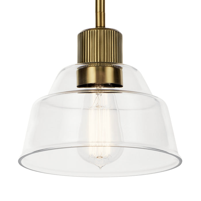 Kichler 52405BNB One Light Mini Pendant, Brushed Brass