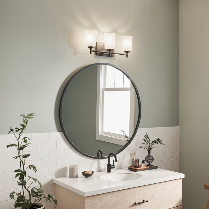Kichler 45574BK Three Light Bath, Black