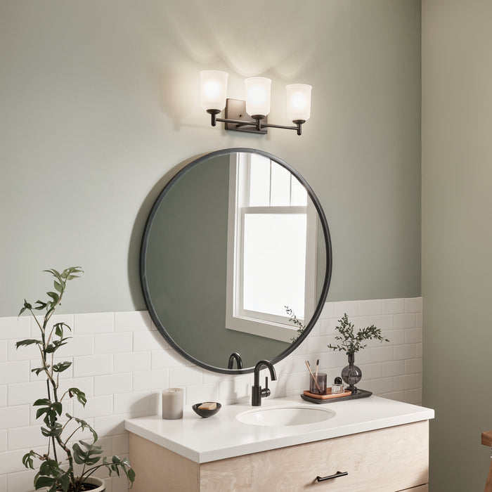 Kichler 45574BK Three Light Bath, Black