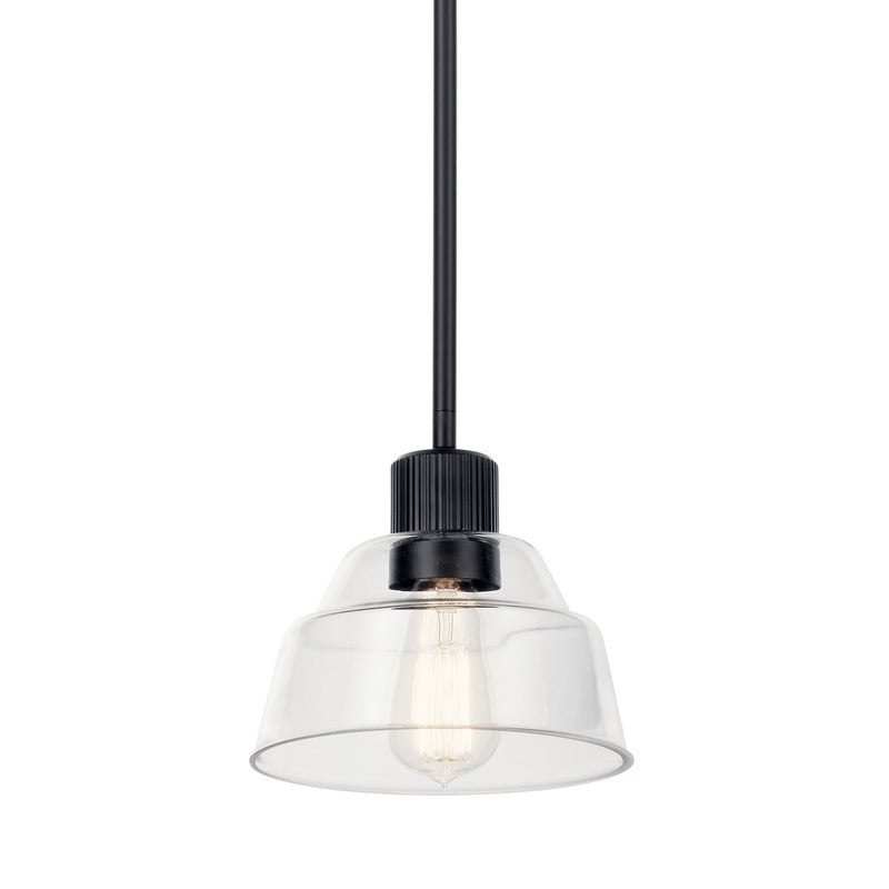 Kichler 52405BK One Light Mini Pendant, Black
