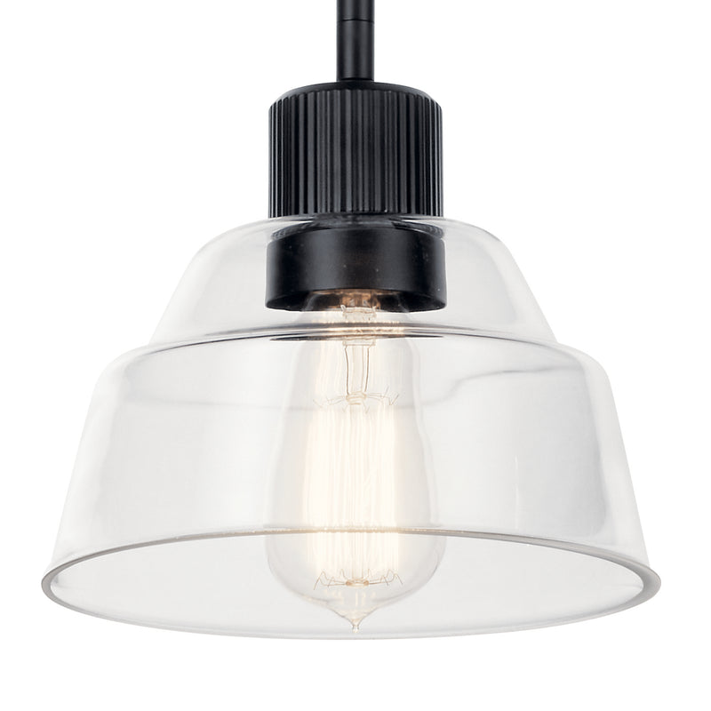 Kichler 52405BK One Light Mini Pendant, Black
