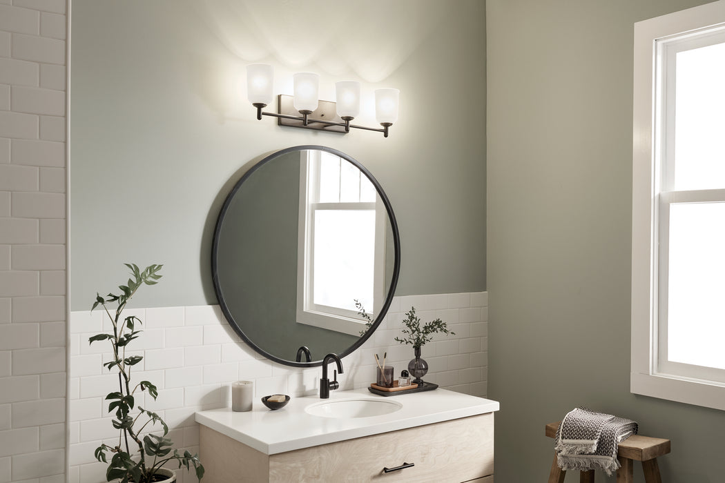 Kichler 45575BK Four Light Bath, Black