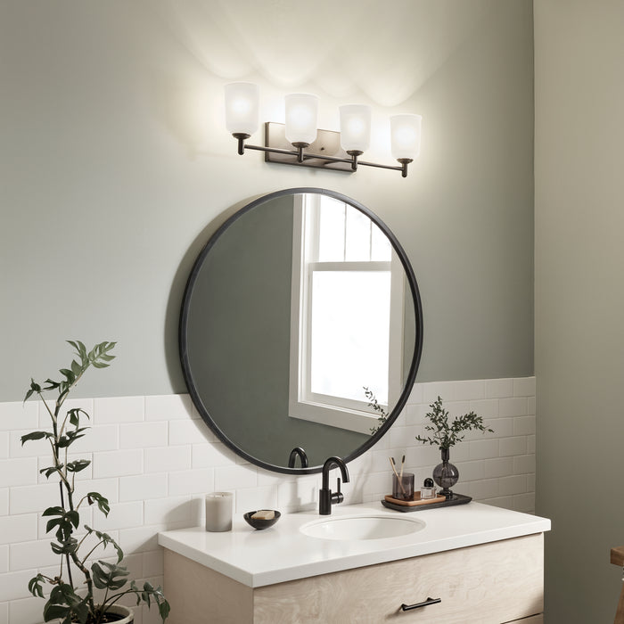 Kichler 45575BK Four Light Bath, Black