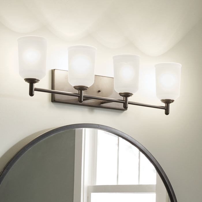 Kichler 45575BK Four Light Bath, Black