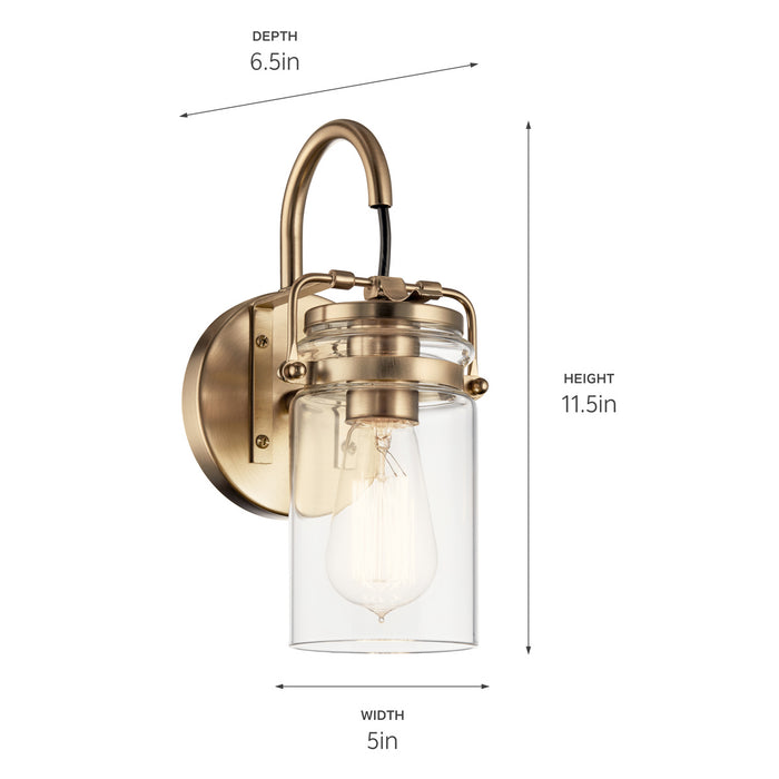 Kichler 45576CPZ One Light Wall Sconce, Champagne Bronze