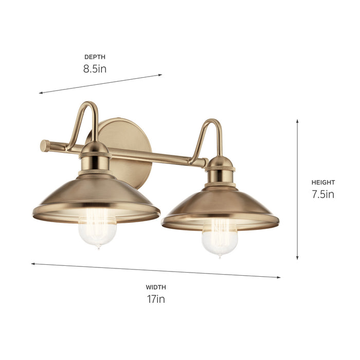 Kichler 45944CPZ Two Light Bath, Champagne Bronze