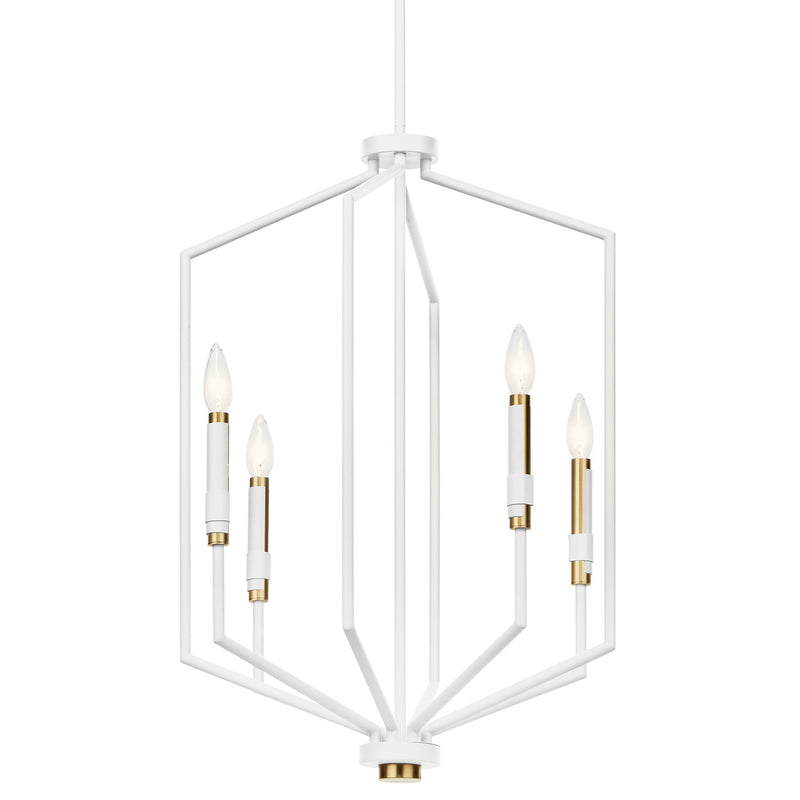 Kichler 52351WH Four Light Foyer Pendant, White