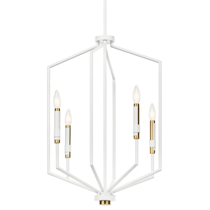 Kichler 52351WH Four Light Foyer Pendant, White