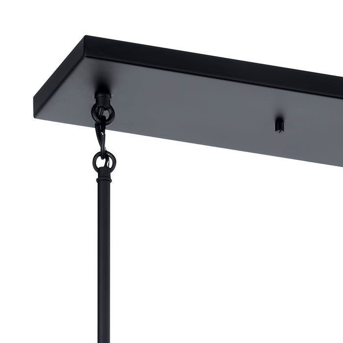 Kichler 52425BK Five Light Linear Chandelier, Black