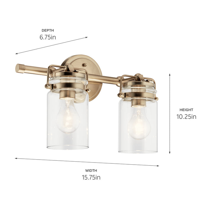 Kichler 45688CPZ Two Light Bath, Champagne Bronze
