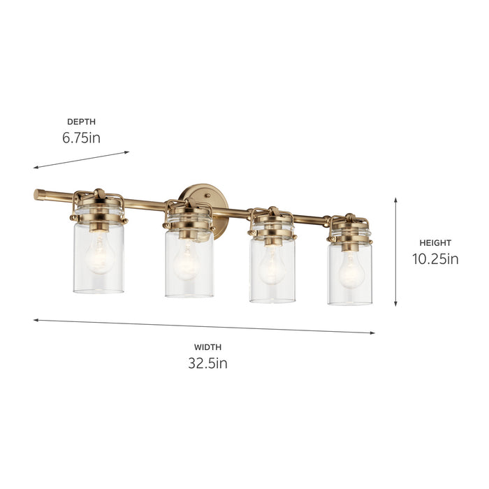 Kichler 45690CPZ Four Light Bath, Champagne Bronze