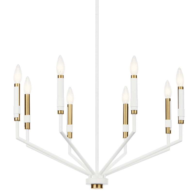 Kichler 52349WH Eight Light Chandelier, White
