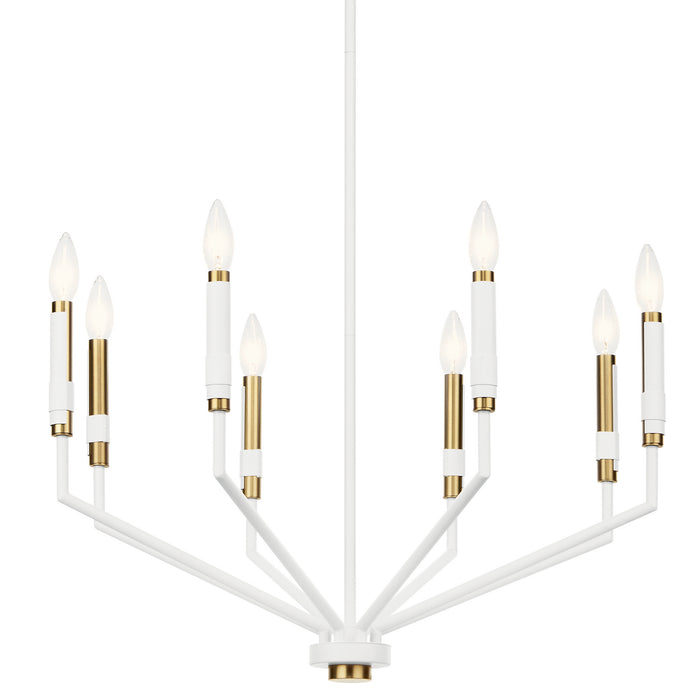 Kichler 52349WH Eight Light Chandelier, White