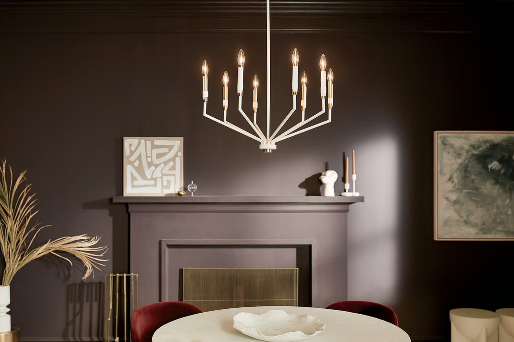 Kichler 52349WH Eight Light Chandelier, White