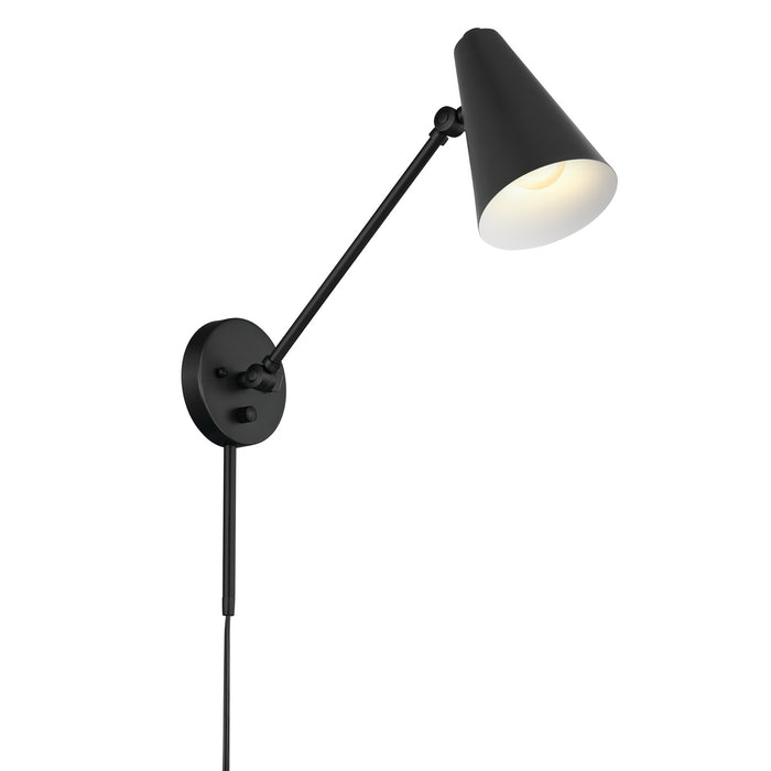 Kichler 52485BKB One Light Wall Sconce, Black