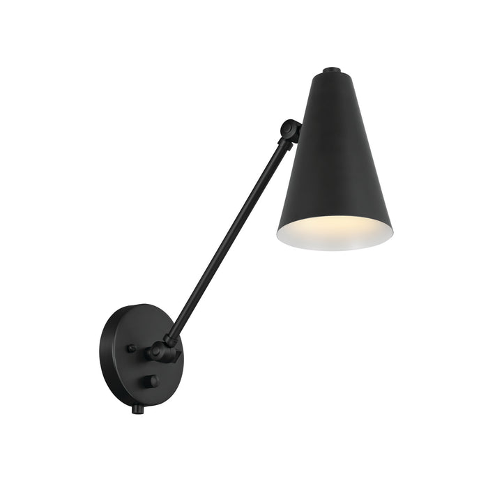 Kichler 52485BKB One Light Wall Sconce, Black
