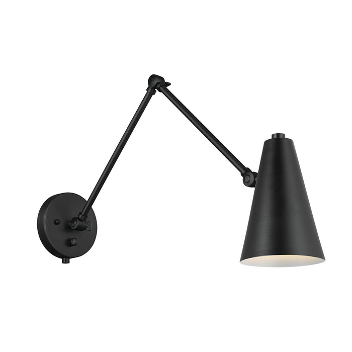 Kichler 52486BKB One Light Wall Sconce, Black