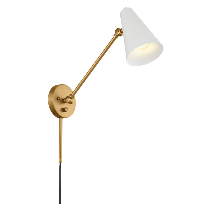 Kichler 52485NBRW One Light Wall Sconce, Natural Brass
