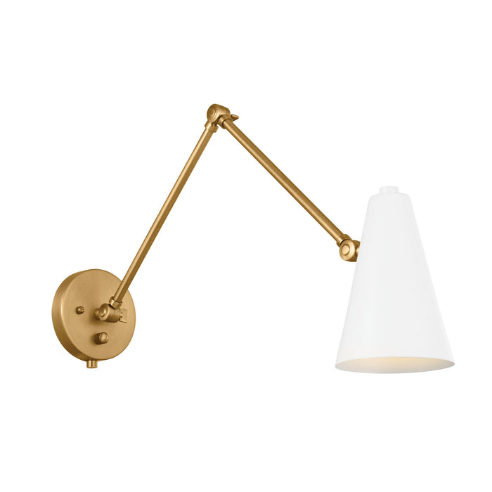 Kichler 52486NBRW One Light Wall Sconce, Natural Brass