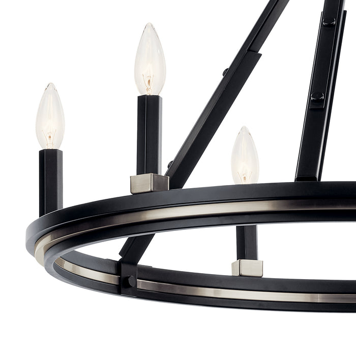 Kichler 52420BK Six Light Chandelier, Black