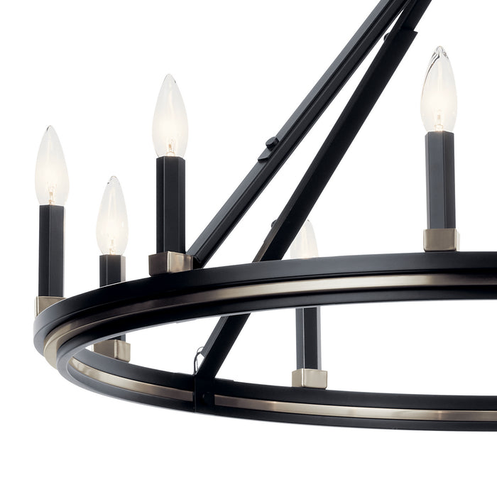 Kichler 52421BK Ten Light Chandelier, Black