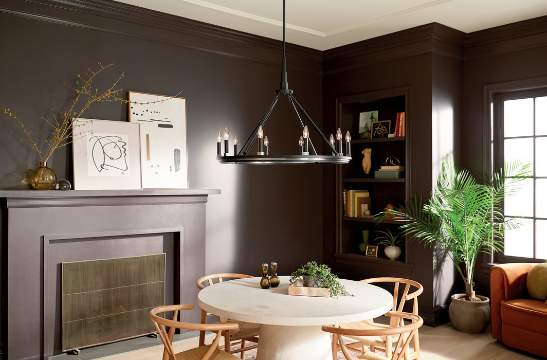 Kichler 52421BK Ten Light Chandelier, Black