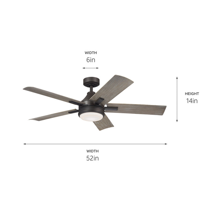 Kichler 310126OZ 52" Ceiling Fan, Olde Bronze