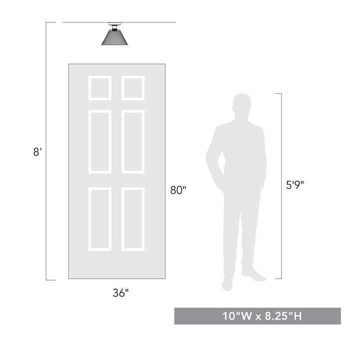Golden 0304-SF BLK One Light Semi-Flush Mount, Matte Black